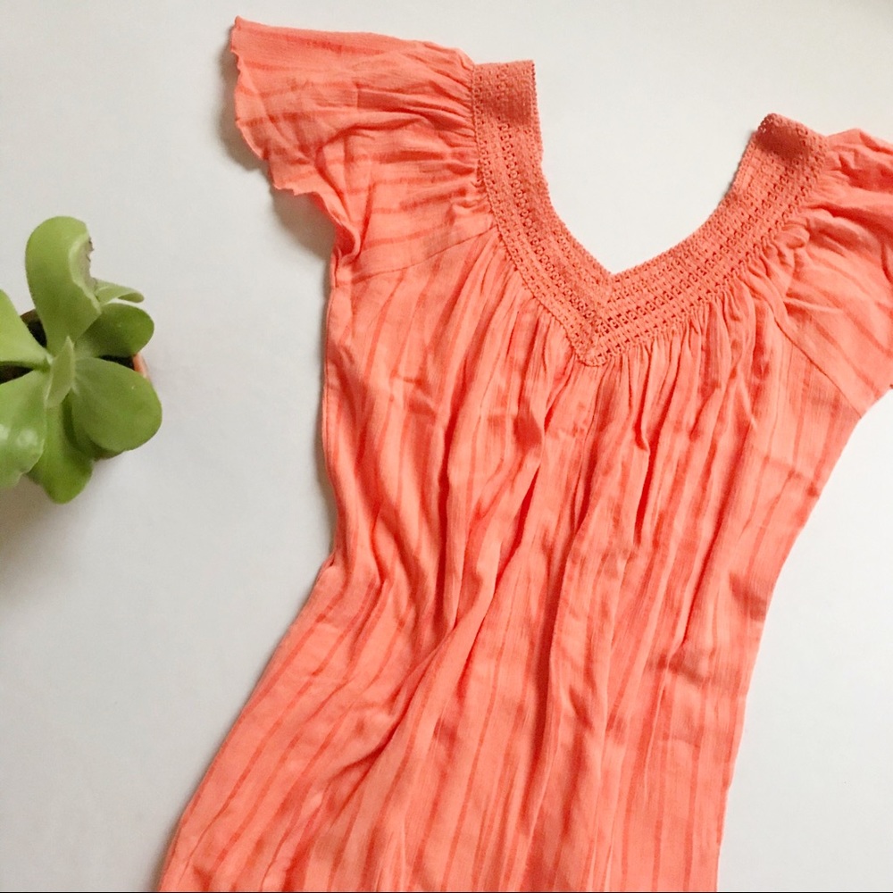 Soft Surroundings Crochet Striped Maxi